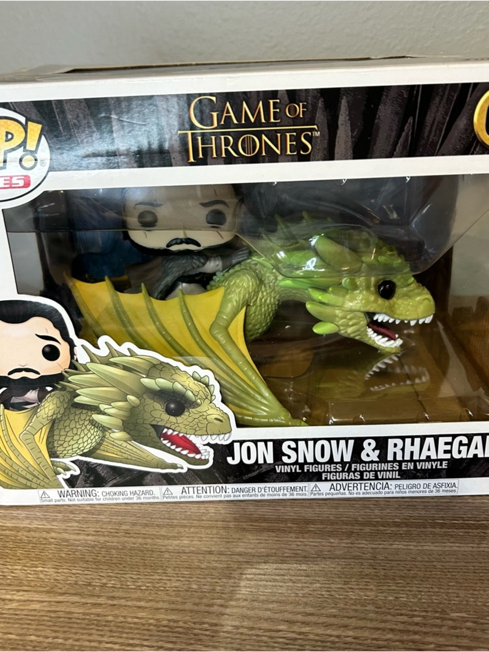 Funko POP! Rides Jon Snow & Rhaegal Vinyl Figure Game of Thrones GOT action fig